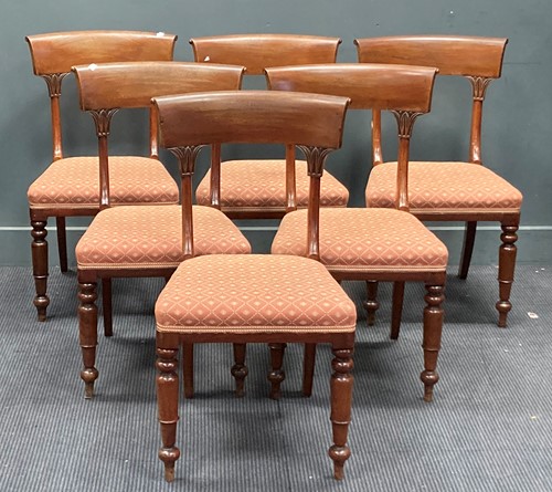 Lot 750 - Six early Victorian mahogany dining chairs (6)