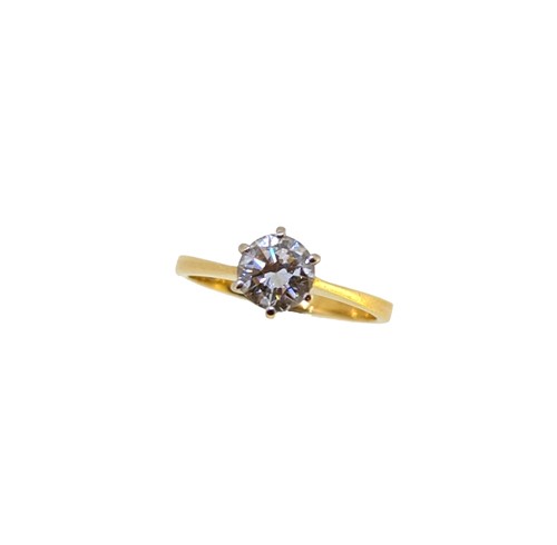 Lot 178 - An 18ct gold single stone diamond ring