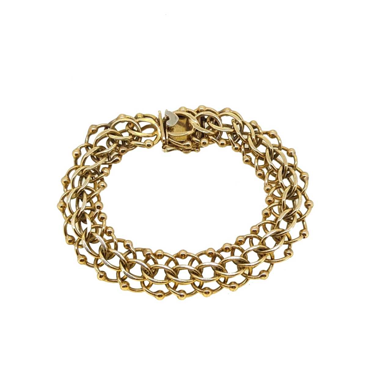 Lot 190 - A modern fancy chain maille bracelet