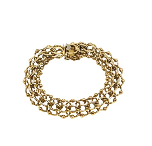 Lot 190 - A modern fancy chain maille bracelet