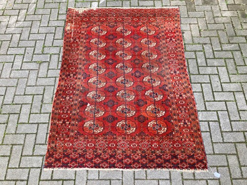 Lot 492 - A Tekke rug 192 x 142cm together with a...