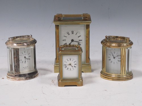 Lot 42 - An early 20th century brass carriage clock, 10....
