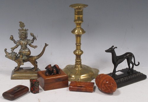 Lot 45 - A 19th century bronze desk weight of a...