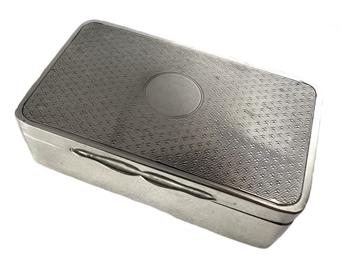 Lot 427 - An Edward VIII silver dressing table jewel box