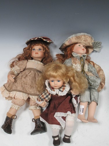 Lot 110 - Three bisque head dolls, including one named...