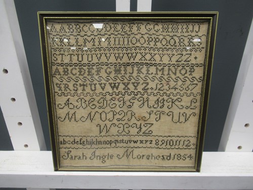 Lot 239 - Four 19th century samplers embroided with the...