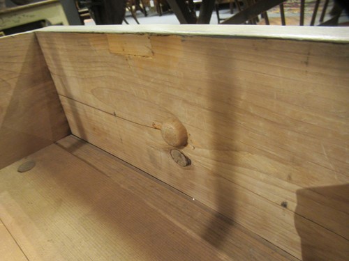 Lot 668 - A cream painted kitchen dresser base, 20th century