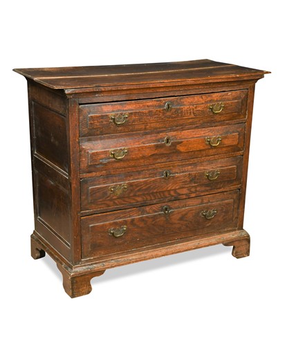 Lot 426 - An oak chest of drawers, early 18th century