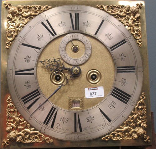Lot 837 - An early 18th century 8 day longcase clock,...