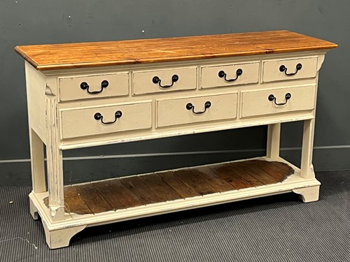 Lot 847 - A modern cream painted dresser base, 82 x 146...
