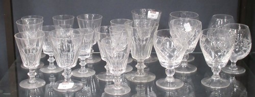 Lot 58 - A quantity of cut glass drinking glasses...