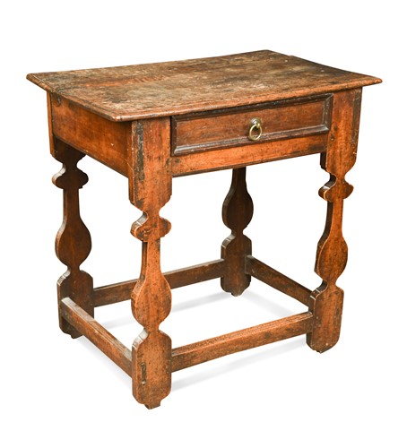 Lot 524 - A small continental fruitwood side table, 18th century