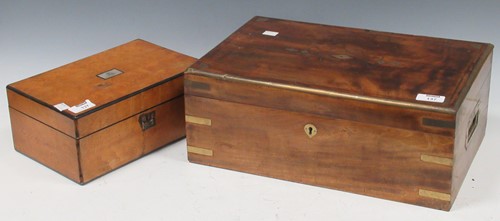 Lot 137 - A 19th century maghogany and brass bound work...