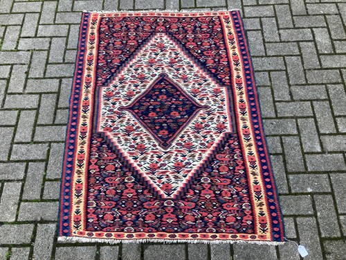 Lot 958 - A Seneh rug, early 20th century, 104 x 105cm