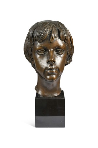 Lot 88 - James Butler MBE, RA, RWA, FRBS (1931-2022), a bronze bust of Diana Lloyd