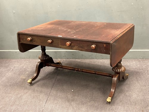 Lot 863 - A 19th century mahogany sofa table, 69 x 111 x...