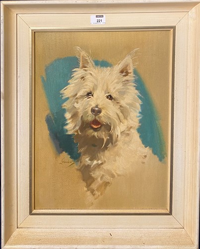 Lot 221 - Study of a terrier signed indistinctly lower...