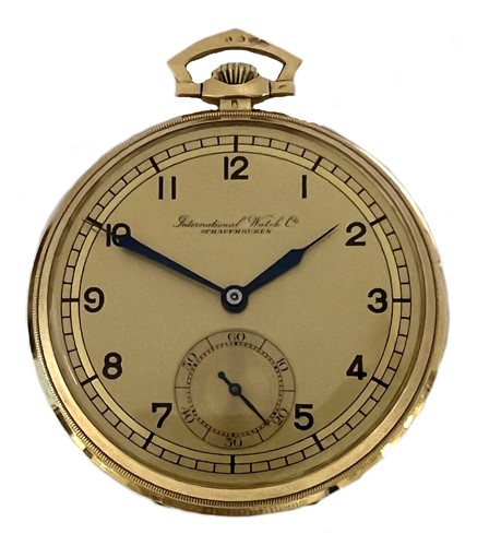 Lot 331 - IWC, Schaffhausen - A Swiss 14ct gold open faced pocket watch