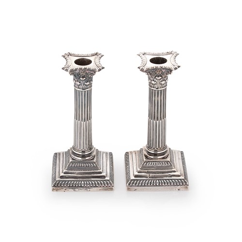 Lot 505 - A pair of Victorian silver library candlesticks