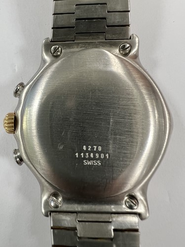 Lot 347 - Ebel - A two-colour '1911 'Miami Vice' Sport Classic' chronograph wristwatch