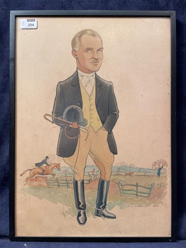 Lot 204 - Four pictures of hunting interest, including a...