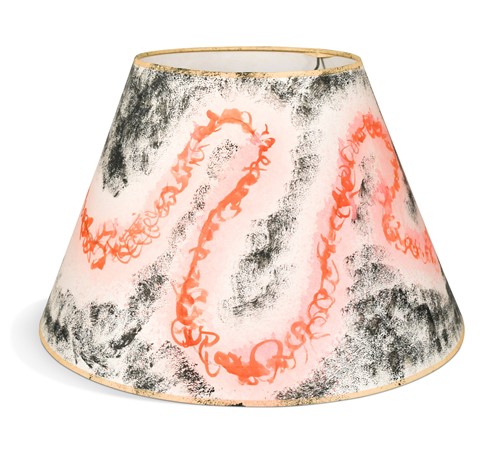 Lot 64 - Quentin Bell (1910-1996) for Fulham Pottery, a painted paper lampshade