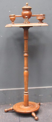 Lot 864 - A walnut turned wood smokers compendium,...