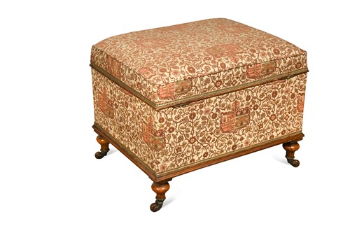 Lot 785 - A Victorian mahogany framed box-ottoman
