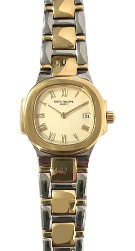 Lot 368 - Patek Philippe - A two-colour 'Nautilus' wristwatch