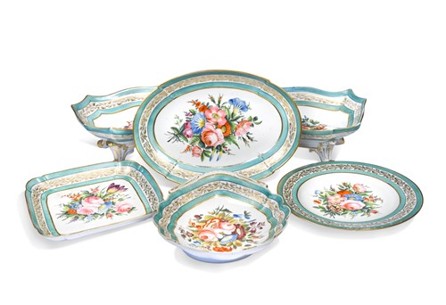 Lot 445 - A Coalport (Anstice, Horton and Rose) dessert service, circa 1805