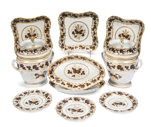 Lot 403 - A Flight Barr dessert service, circa 1800