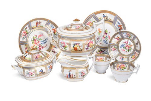 Lot 414 - A New Hall tea and coffee service, circa 1820 – 25