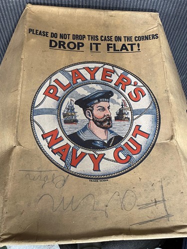 Lot 224 - Player's Navy Cut vintage cardboard packing...