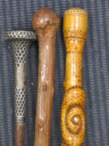 Lot 74 - An Edwardian silver topped swagger stick...