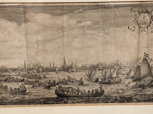 Lot 525 - A Dutch early 18th century framed bookplate,...