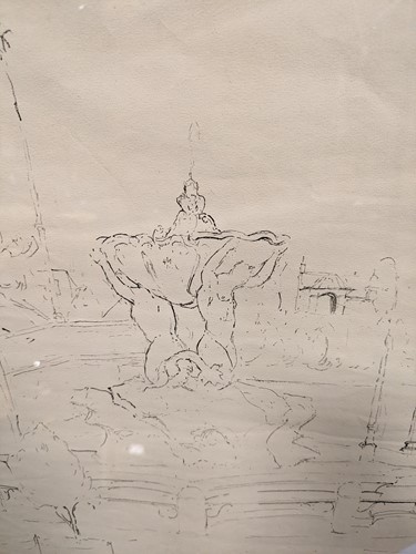 Lot 476 - Fontana del Tritone (Triton Fountain) signed...