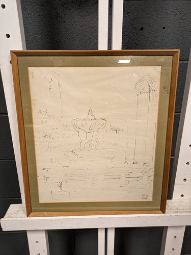 Lot 476 - Fontana del Tritone (Triton Fountain) signed...