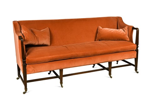 Lot 817 - A Regency style mahogany settee