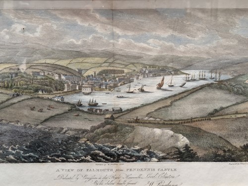 Lot 584 - Three ebonised frame prints of Cornish and...