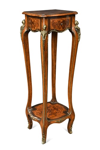 Lot 673 - A Victorian mahogany, kingwood and rosewood...
