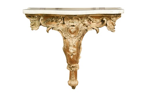 Lot 836 - A Victorian gilt painted gesso console table