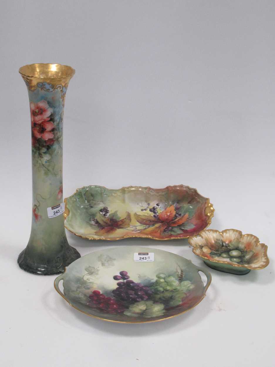 Lot 243 - A Leonard Vienna Austria painted slender vase...
