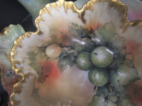 Lot 243 - A Leonard Vienna Austria painted slender vase...