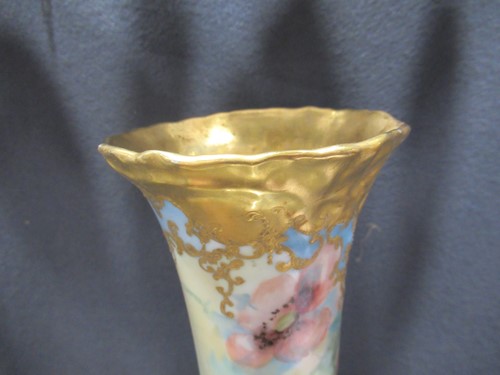 Lot 243 - A Leonard Vienna Austria painted slender vase...