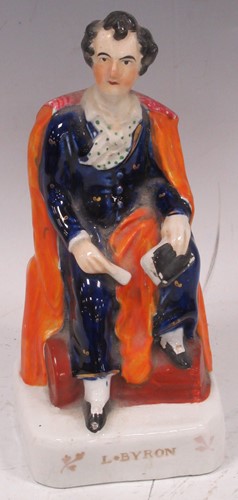 Lot 45 - A Staffordshire figure of Lord Byron, 19cm high