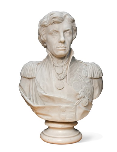 Lot 679 - After Franz Thaller (1759-1817) and Matthias Ranson (Fl. circa 1800), a marble bust of Lord Nelson, 19th century