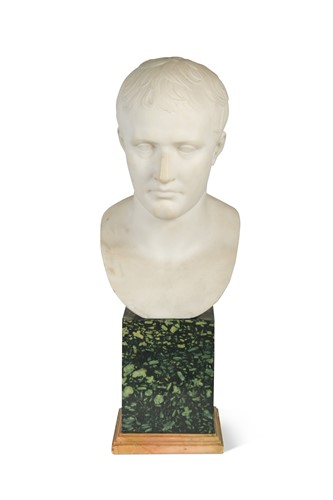 Lot 684 - A Grand Tour marble bust of the young Octavian (later Augustus Caesar), 19th century