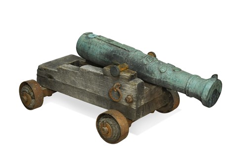 Lot 99 - A Japanese bronze cannon, 19th century