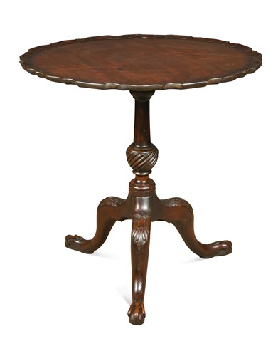 Lot 484 - A George III style mahogany tripod table, 19th century