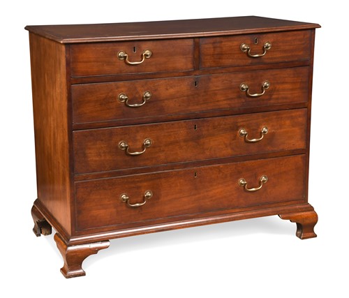 Lot 596 - A George III mahogany chest of drawers